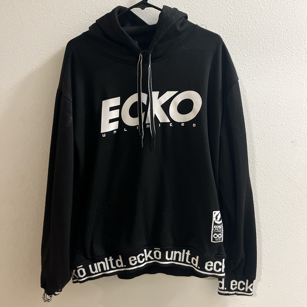 Ecko Unlimited Black Hoodie for Men